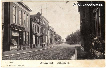 ansichtkaart: Schiedam, Broersvest. Brood en Banketbakkerij
