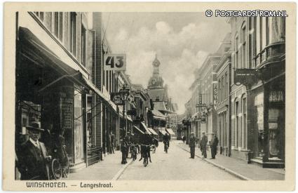 Winschoten, Langestraat ansichtkaart: Winschoten, Langestraat