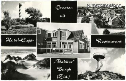 ansichtkaart: Burgh-Haamstede, Hotel 'Bakker'