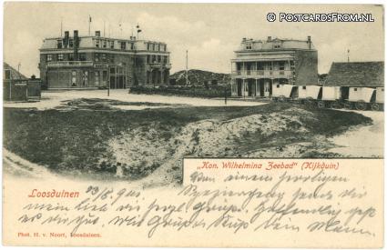 ansichtkaart: Loosduinen, Badhotel. Kon. Wilhelmina Zeebad (Kijkduin)