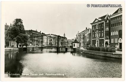 ansichtkaart: Schiebroek, Lange Haven met Appelmarktbrug