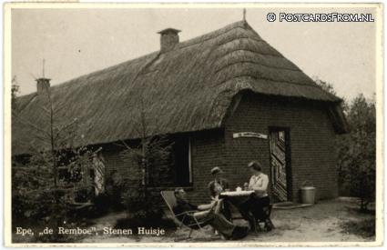 ansichtkaart: Epe, De Remboe, Stenen Huisje