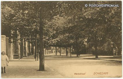 ansichtkaart: Schiedam, Kerkstraat