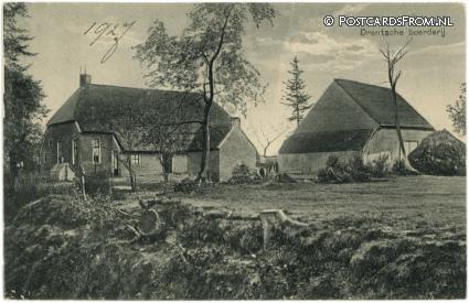 ansichtkaart: Nieuw-Dordrecht, Drentsche boerderij