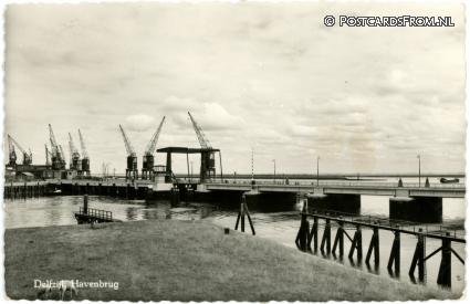 ansichtkaart: Delfzijl, Havenbrug