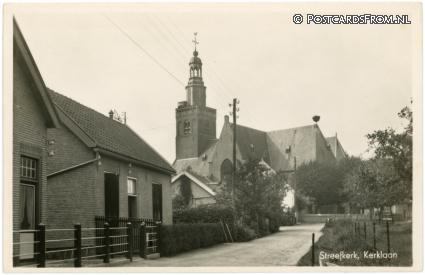 ansichtkaart: Streefkerk, Kerklaan