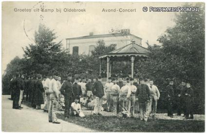 ansichtkaart: Oldebroek Legerplaats, Avond-Concert