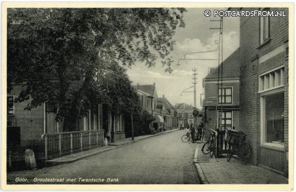ansichtkaart: Goor, Grootestraat met Twentsche Bank