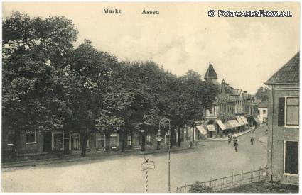 ansichtkaart: Assen, Markt