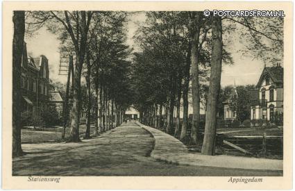 Appingedam, Stationsweg ansichtkaart: Appingedam, Stationsweg
