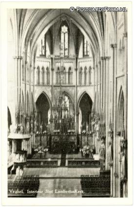 ansichtkaart: Veghel, Interieur Sint Lambertus Kerk