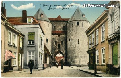 ansichtkaart: Bergen op Zoom, Gevangenpoort-achterzijde