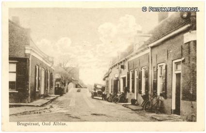 ansichtkaart: Oud-Alblas, Brugstraat