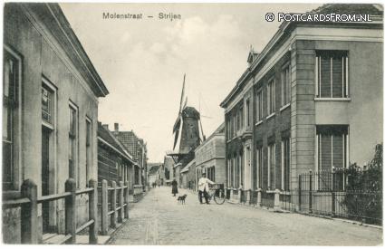 ansichtkaart: Strijen, Molenstraat