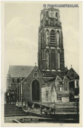 Rotterdam, Groote Kerk ansichtkaart: Rotterdam, Groote Kerk