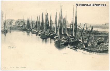 ansichtkaart: Tholen, Haven