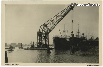 ansichtkaart: Rotterdam, Werf Wilton