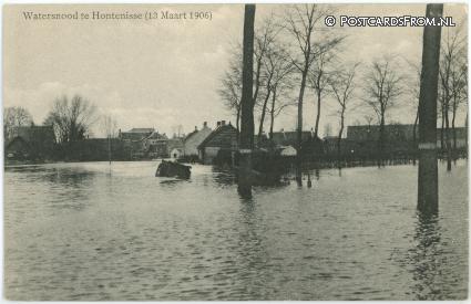 ansichtkaart: Hontenisse, Watersnood. 13 Maart 1906