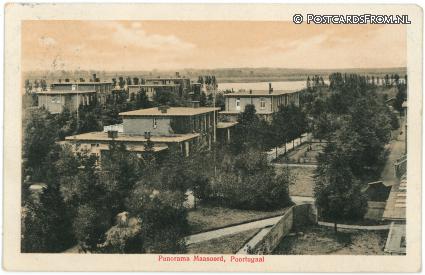 ansichtkaart: Poortugaal, Panorama Maasoord