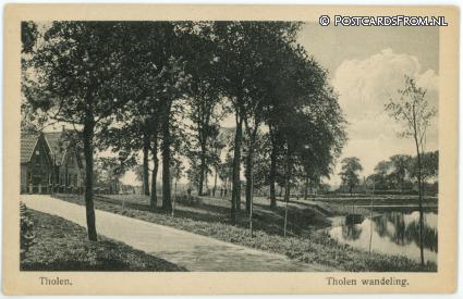 ansichtkaart: Tholen, Wandeling