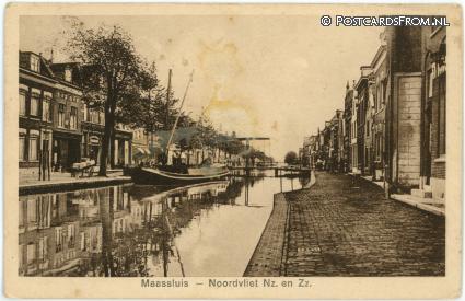 Maassluis, Noordvliet Nz. en Zz. ansichtkaart: Maassluis, Noordvliet Nz. en Zz.