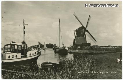 Warmond, Molen langs de Leede ansichtkaart: Warmond, Molen langs de Leede