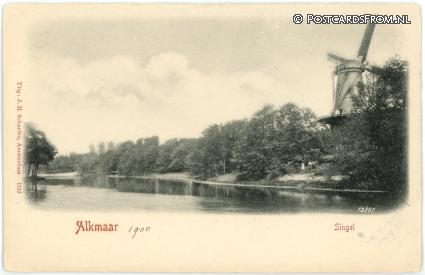ansichtkaart: Alkmaar, Singel