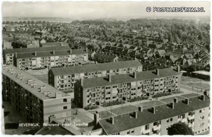 Beverwijk, Panorama vanaf Torenflat ansichtkaart: Beverwijk, Panorama vanaf Torenflat