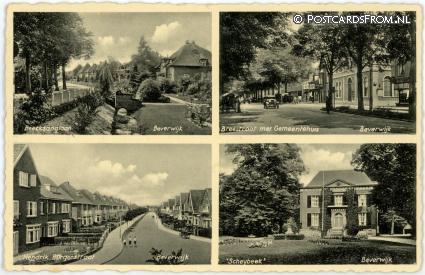 Beverwijk, Beecksanglaan - Breestraat - Hendrik Burgerstraat - Scheybeek ansichtkaart: Beverwijk, Beecksanglaan - Breestraat - Hendrik Burgerstraat - Scheybeek