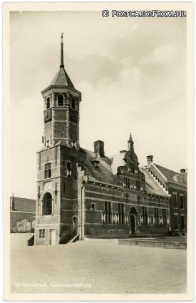 Willemstad, Gemeentehuis ansichtkaart: Willemstad, Gemeentehuis