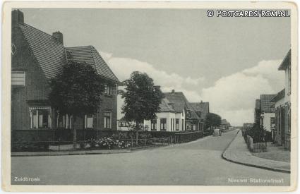 ansichtkaart: Zuidbroek, Nieuwe Stationstraat