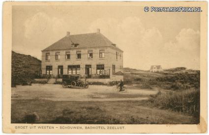 Westenschouwen, Badhotel Zeelust ansichtkaart: Westenschouwen, Badhotel Zeelust