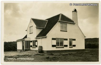 ansichtkaart: Westenschouwen, Landhuis