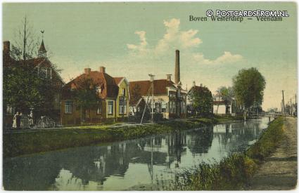Veendam, Boven Westerdiep ansichtkaart: Veendam, Boven Westerdiep