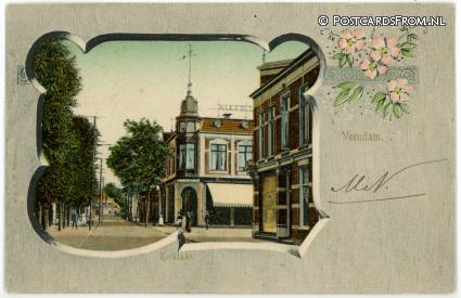 ansichtkaart: Veendam, Kerklaan