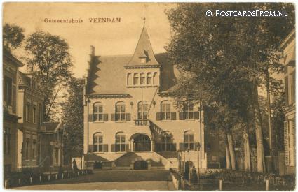 ansichtkaart: Veendam, Gemeentehuis