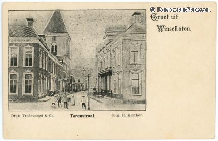 ansichtkaart: Winschoten, Torenstraat