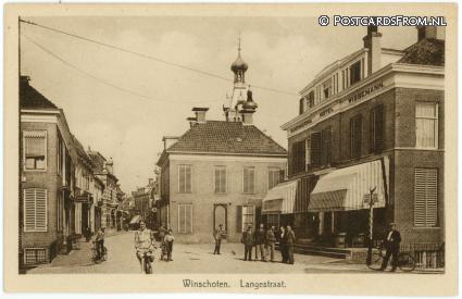 Winschoten, Langestraat. Hotel Wisseman ansichtkaart: Winschoten, Langestraat. Hotel Wisseman