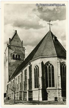ansichtkaart: Minnertsga, Ned. Herv. Kerk na brand 1947