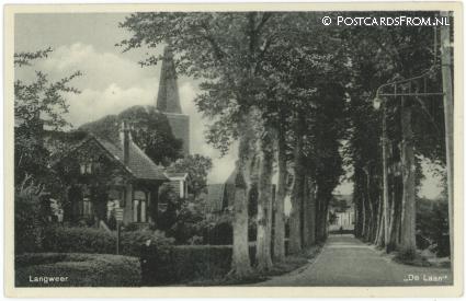 ansichtkaart: Langweer, De Laan