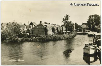 ansichtkaart: Langweer, Haven