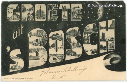 ansichtkaart: 's-Hertogenbosch, Groete uit
