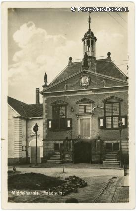 Middelharnis, Raadhuis ansichtkaart: Middelharnis, Raadhuis