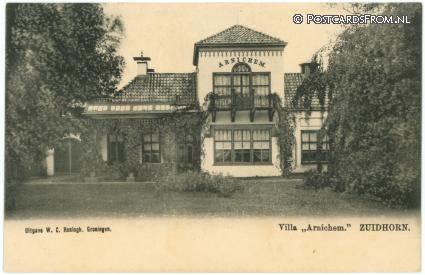 ansichtkaart: Zuidhorn, Villa 'Arnichem'
