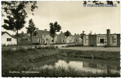 Zuidhorn, Wilhelminalaan ansichtkaart: Zuidhorn, Wilhelminalaan