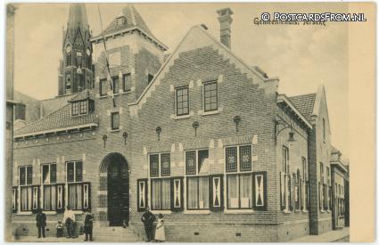 ansichtkaart: Yerseke, Gemeentehuis
