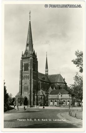 ansichtkaart: Haaren, R.K. Kerk St. Lambertus