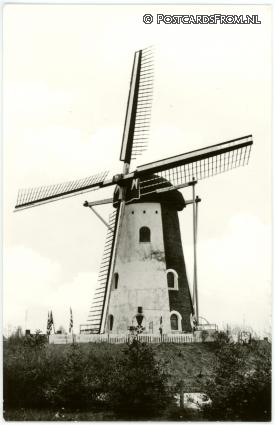 ansichtkaart: Veldhoven, Meerveldhoven. Korenmolen 'De Adriaan' Ao. 1905