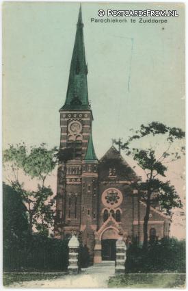 ansichtkaart: Zuiddorpe, Parochiekerk