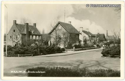 Waalwijk, Brederodelaan ansichtkaart: Waalwijk, Brederodelaan